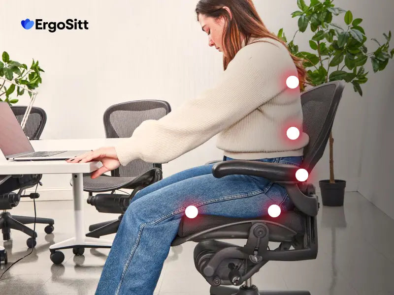 Ergonomisk sittkudde för tryckavlastning vid stillasittande