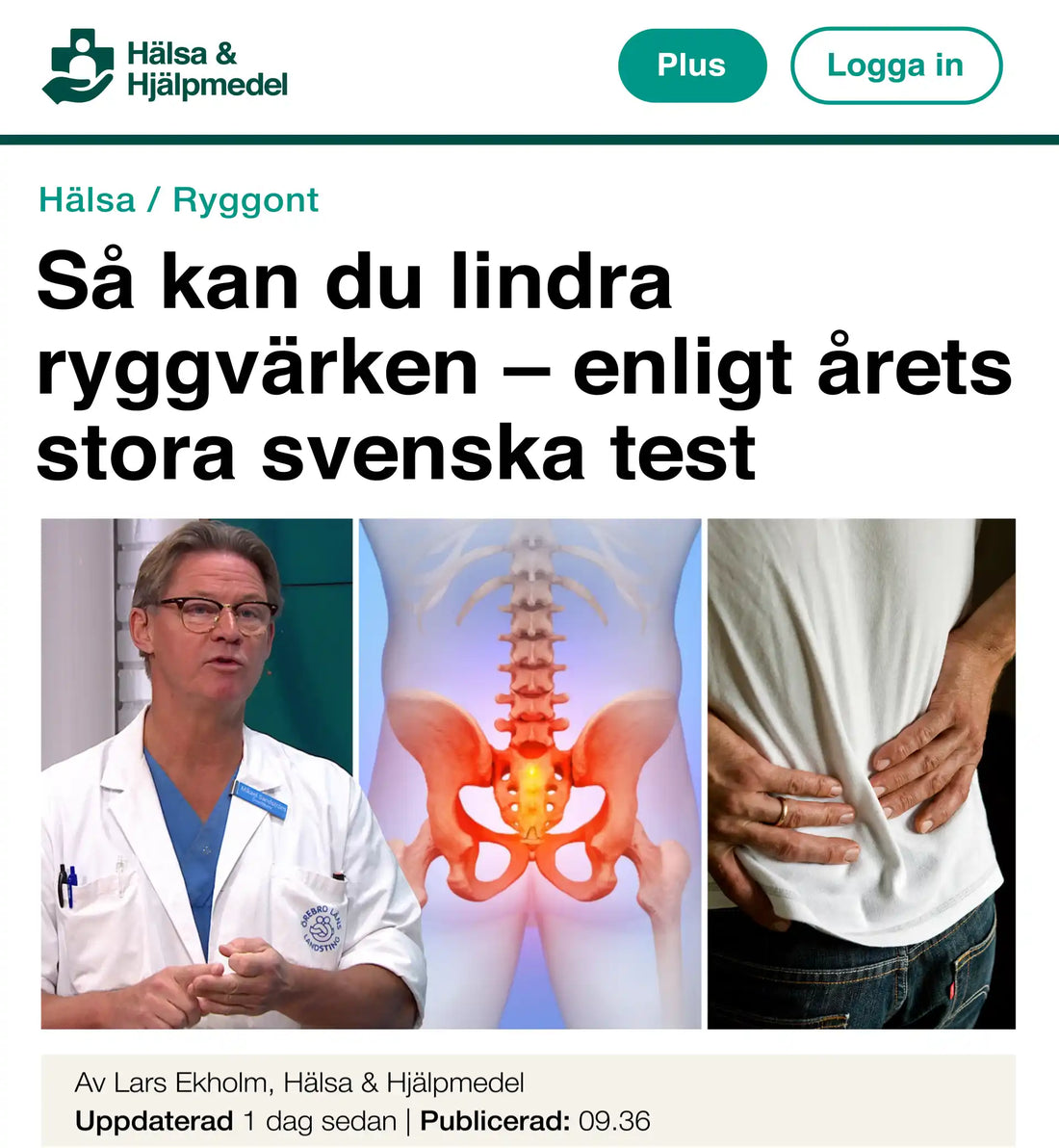 Så kan du lindra ryggvärken – enligt årets stora svenska test