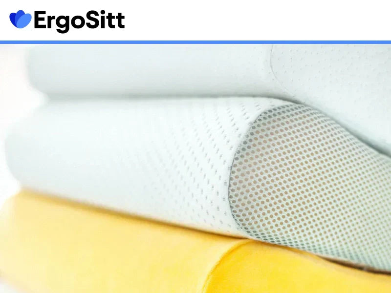 Ergonomiskt minnesskum i olika lager – material för tryckavlastande sittkuddar