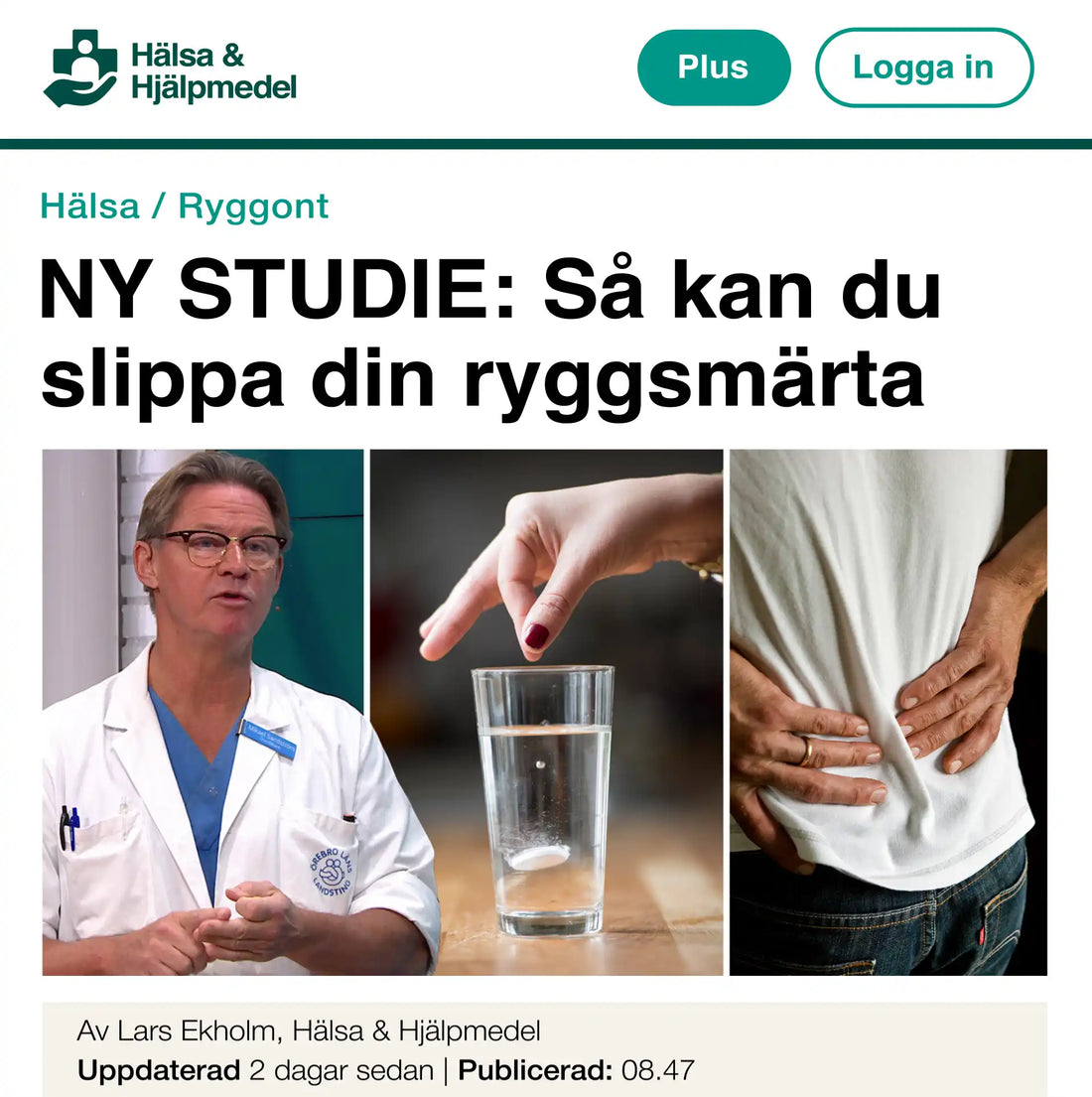 NY STUDIE: Så kan du slippa din ryggsmärta